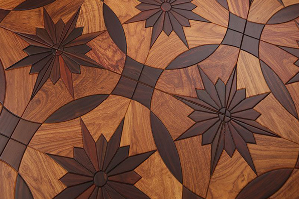 Luxury Rosewood Engineered Medallion Art Parquet